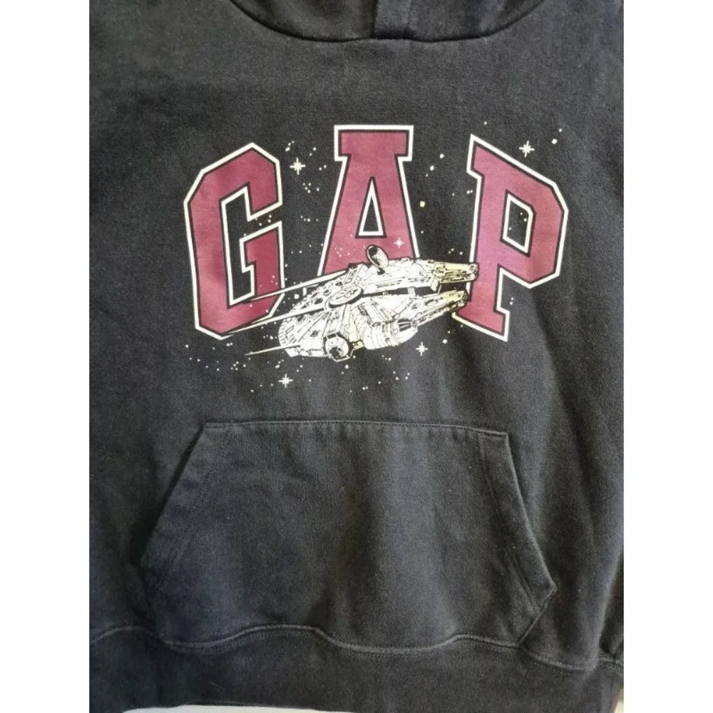 GAP Star Wars Kids Millennium Falcon Logo Hoodie Charcoal Gray Size M